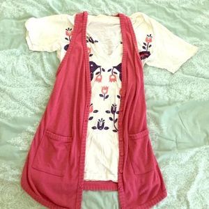 V-neck button up vest